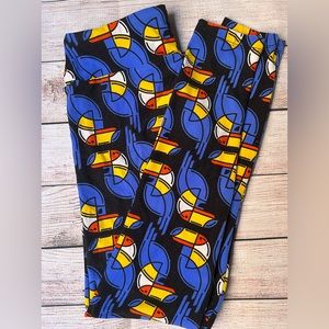 LULAROE OS. Blue. Toucan. Leggings